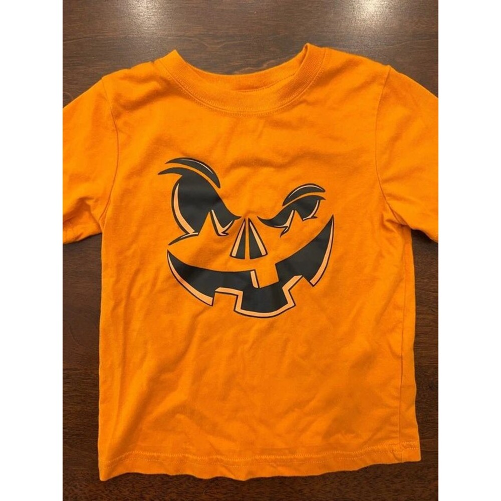 Pumpkin Jack-O-Lantern Halloween Short Sleeve T-Shirt Toddler Size 3T